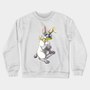 Bobtail BunnyCat: Lilac Lynx Point (Yellow) Crewneck Sweatshirt